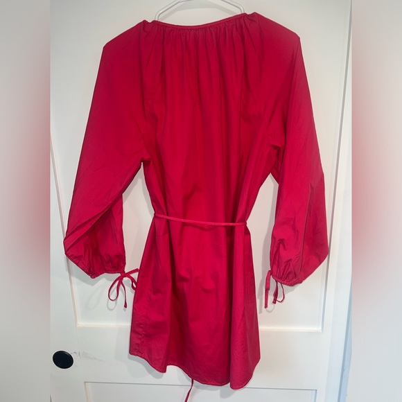 NWT J. Crew Tie Sleeve Front Button Dress_Size LP - Picture 8 of 9